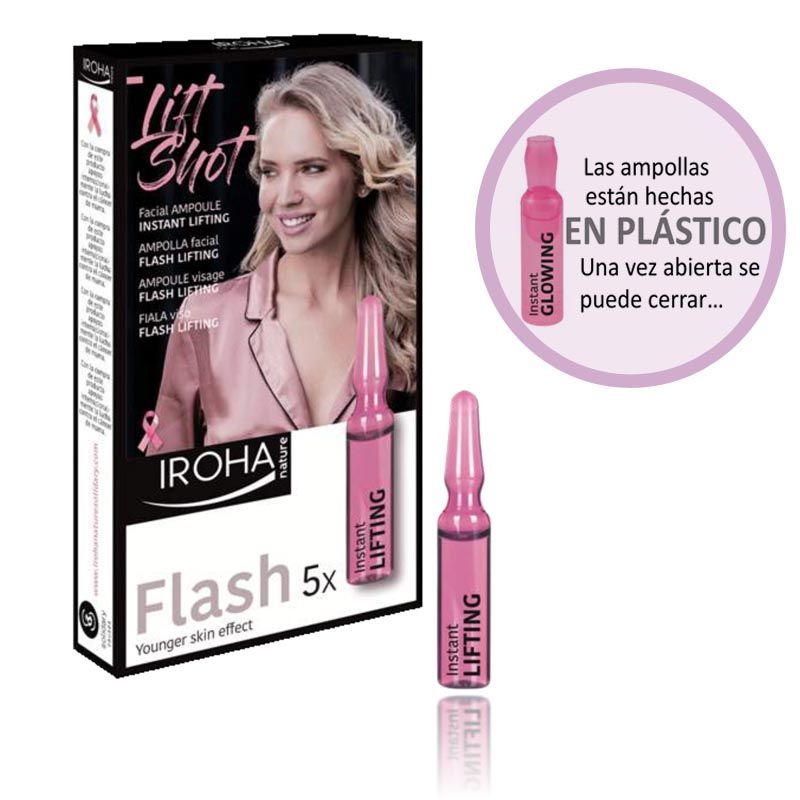 ampollas flash lifting antifatiga faciales iroha nature facial ampolla